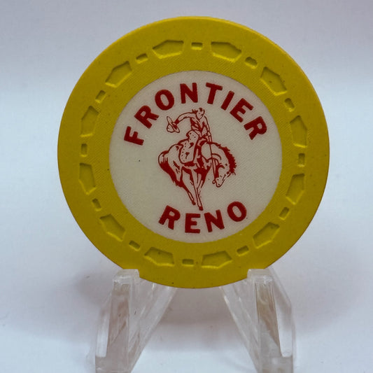 Frontier Club Reno Nevada 1954 Series 3 Roulette Yellow Casino Chip N5073