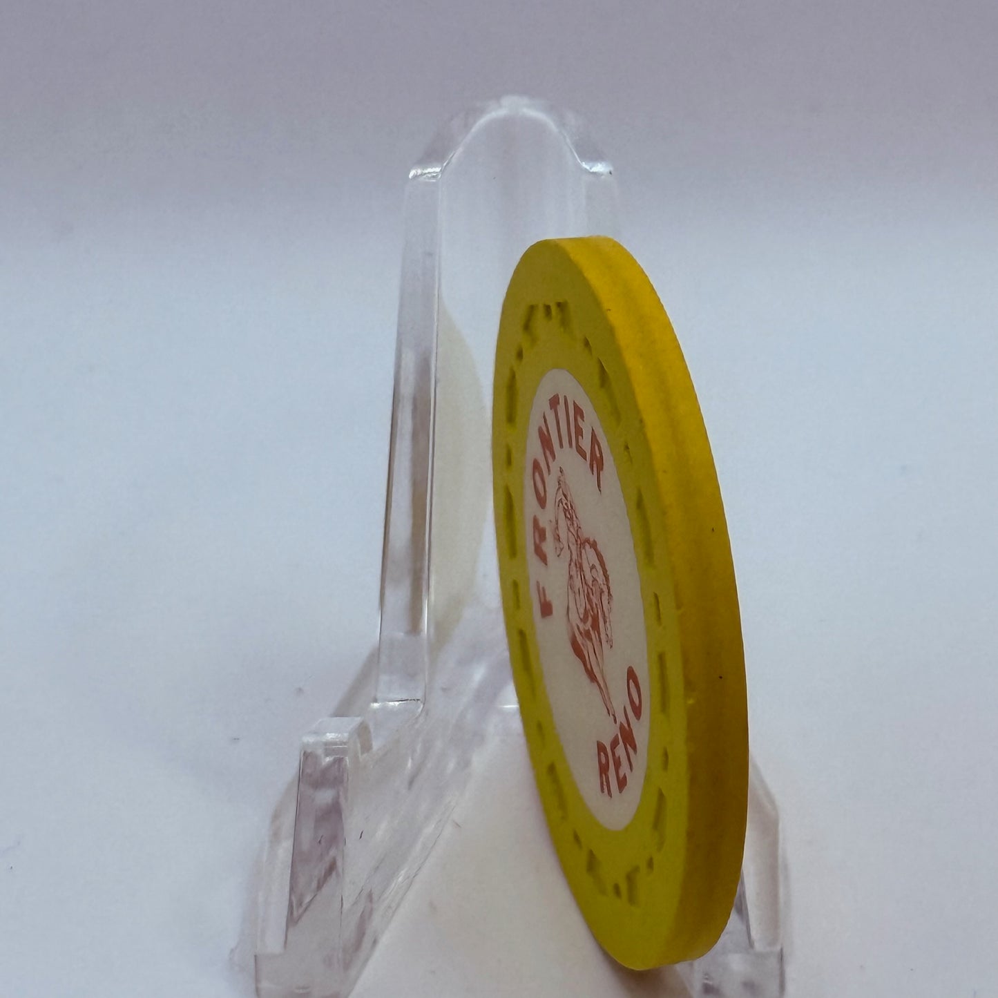Frontier Club Reno Nevada 1954 Series 3 Roulette Yellow Casino Chip N5073