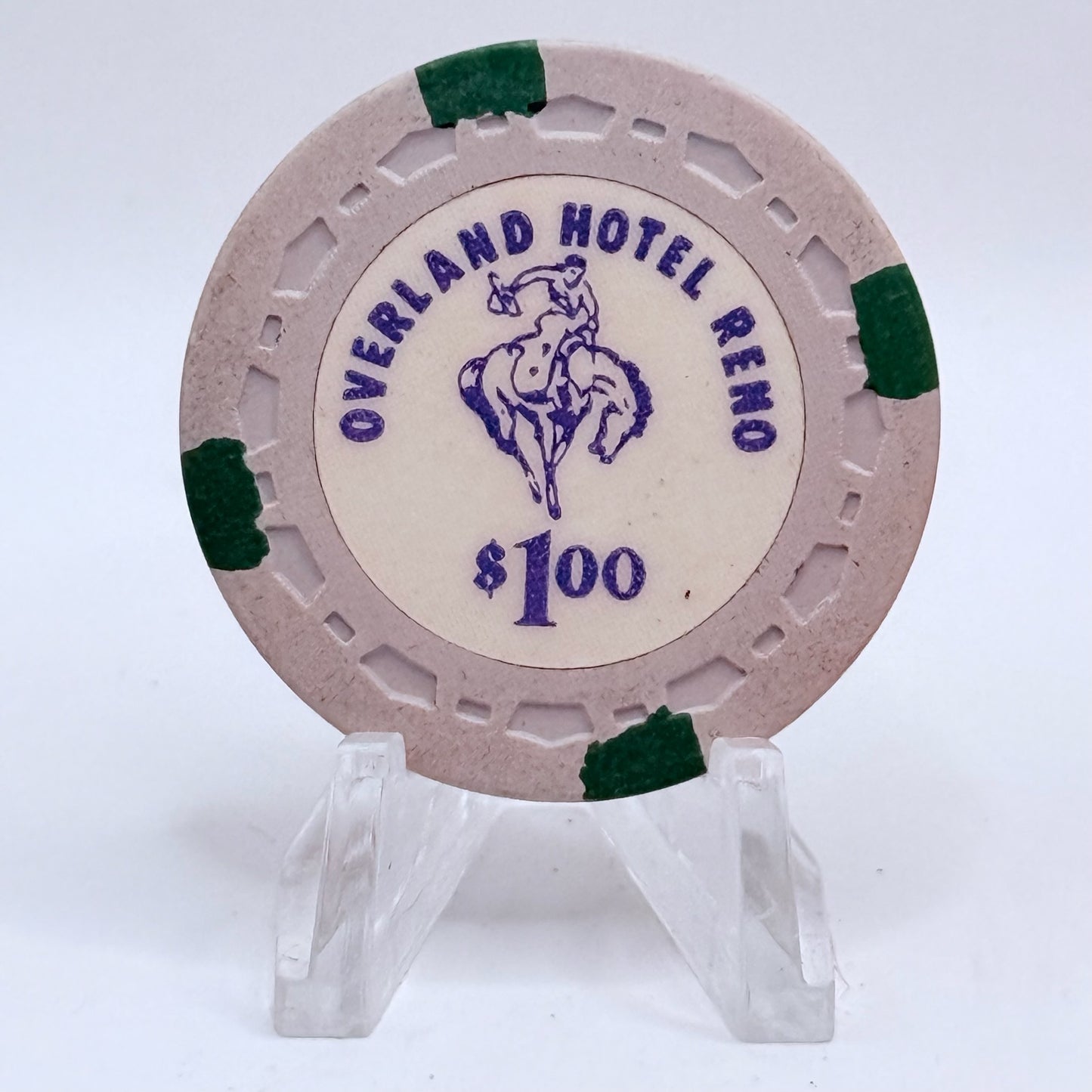 Overland Hotel Reno Nevada 1970 $1 Casino Chip N5425