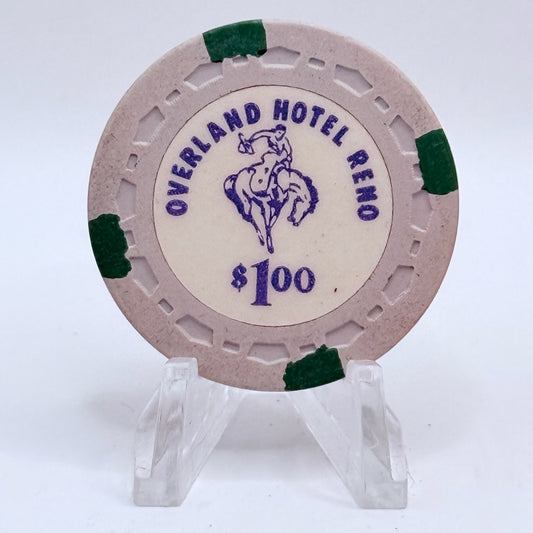 Overland Hotel Reno Nevada 1970 $1 Casino Chip N5425
