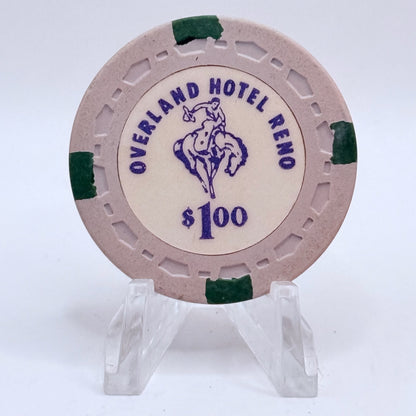 Overland Hotel Reno Nevada 1970 $1 Casino Chip N5425