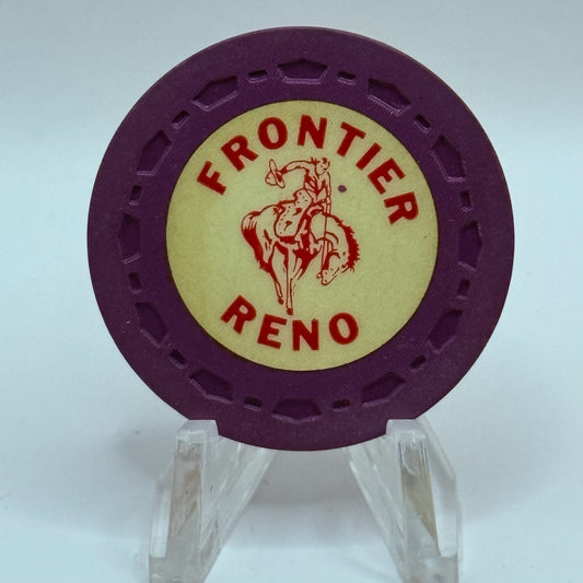 Frontier Club Reno Nevada 1954 Series 3 Roulette Purple Casino Chip N5073