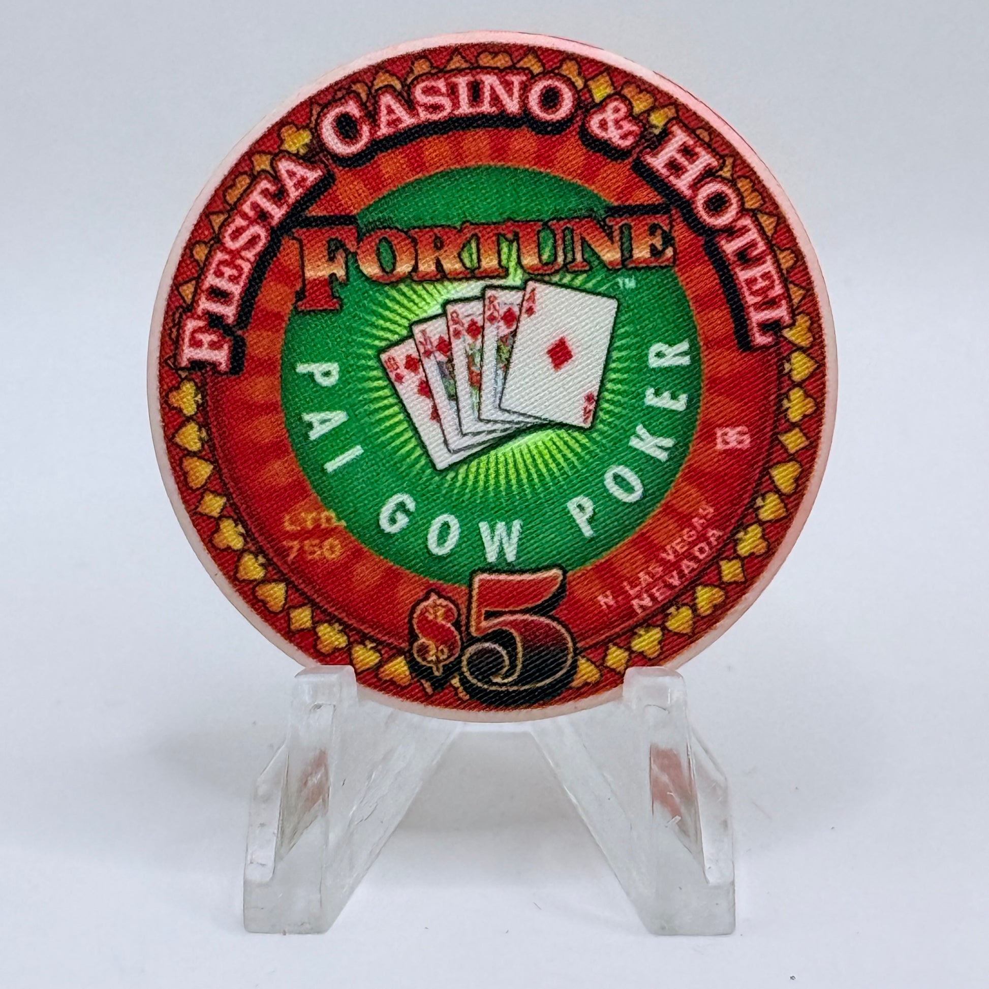 Fiesta Rancho N. Las Vegas Nevada 2002 'Fortune - Pai Gow Poker' LE $5 Casino Chip V8437