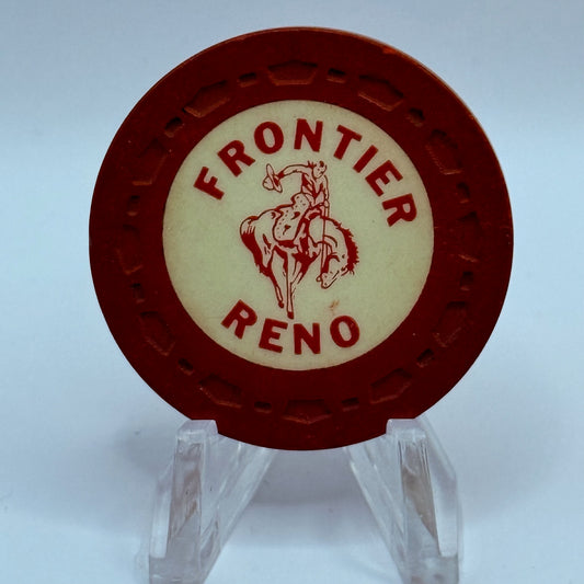 Frontier Club Reno Nevada 1954 Series 3 Roulette Red Casino Chip N5073