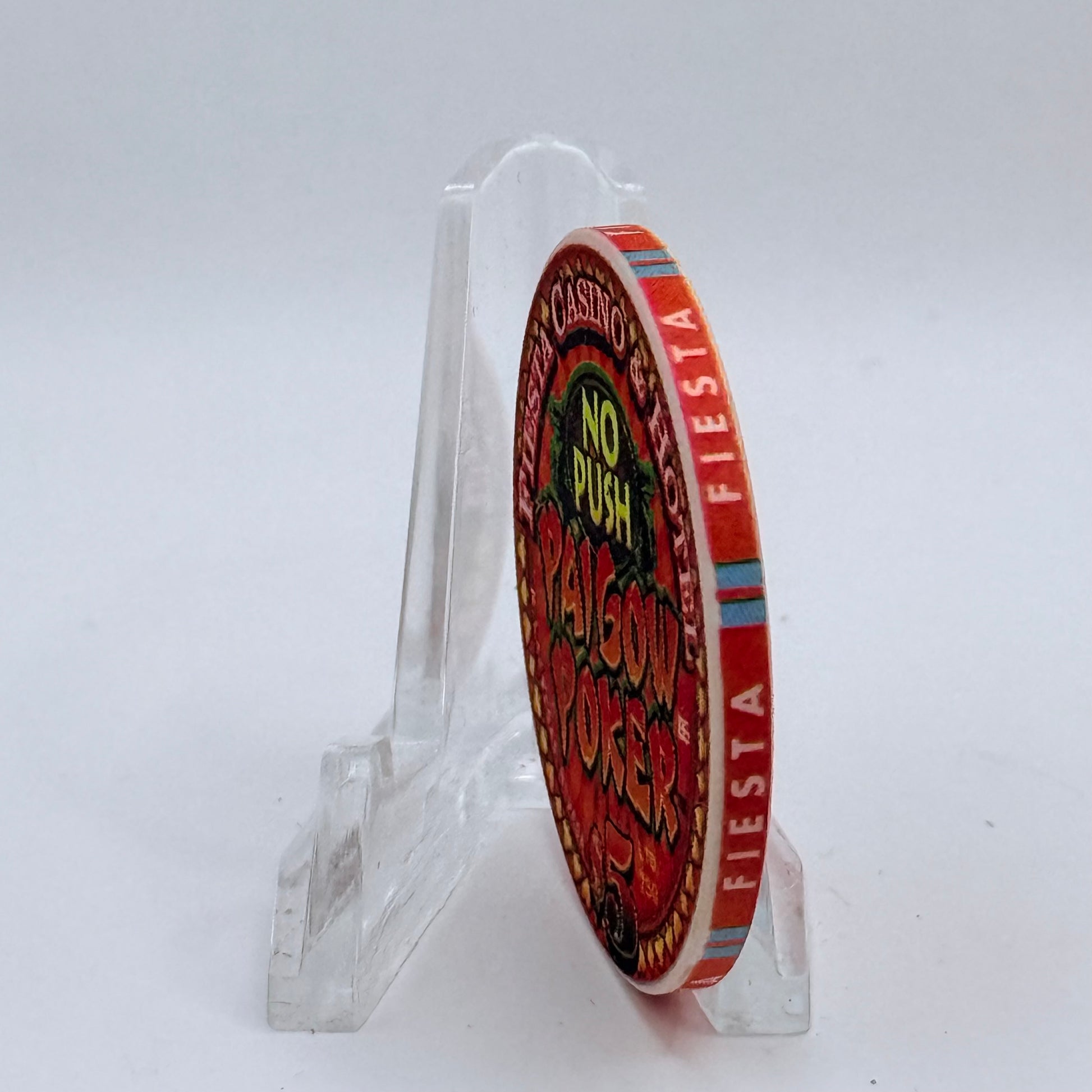 Fiesta Rancho N. Las Vegas Nevada 2002 'No Push - Pai Gow Poker' LE $5 Casino Chip V8440