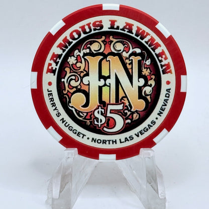 Jerry's Nugget N. Las Vegas Nevada 1997 'Famous Lawmen - Wild Bill Hickok' LE $5 Casino Chip V3158