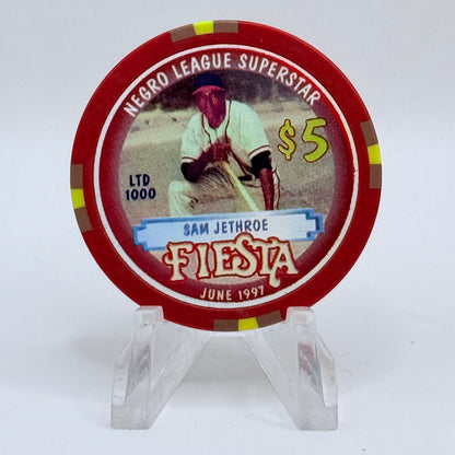 Fiesta Rancho N. Las Vegas Nevada 1997 'Sam Jethroe' Series 4 LE $5 Casino Chip N9643