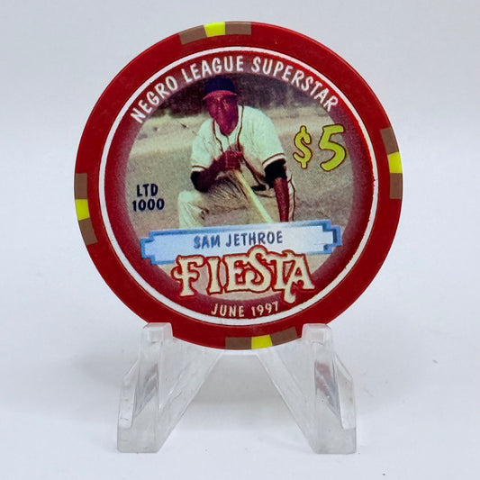 Fiesta Rancho N. Las Vegas Nevada 1997 'Sam Jethroe' Series 4 LE $5 Casino Chip N9643