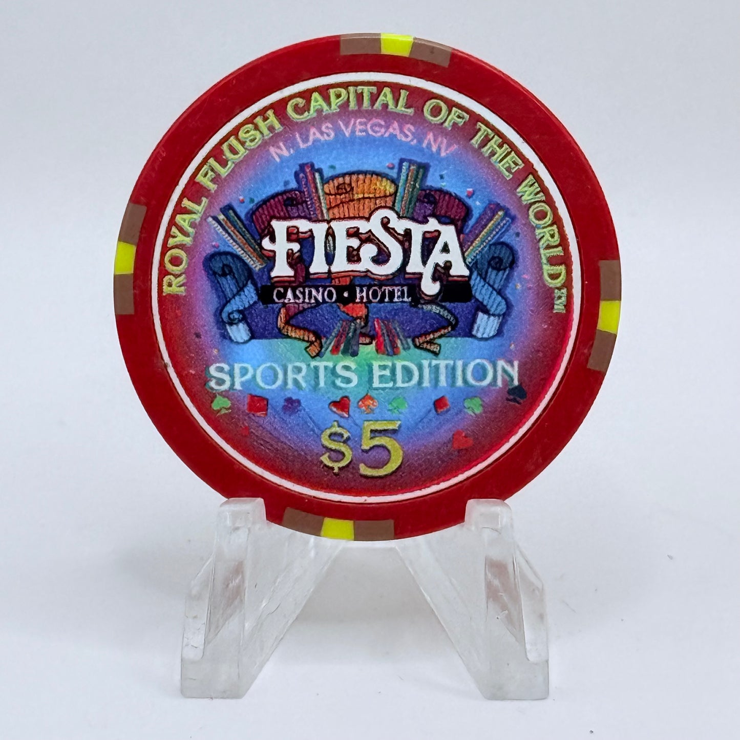 Fiesta Rancho N. Las Vegas Nevada 1997 'Sam Jethroe' Series 4 LE $5 Casino Chip N9643