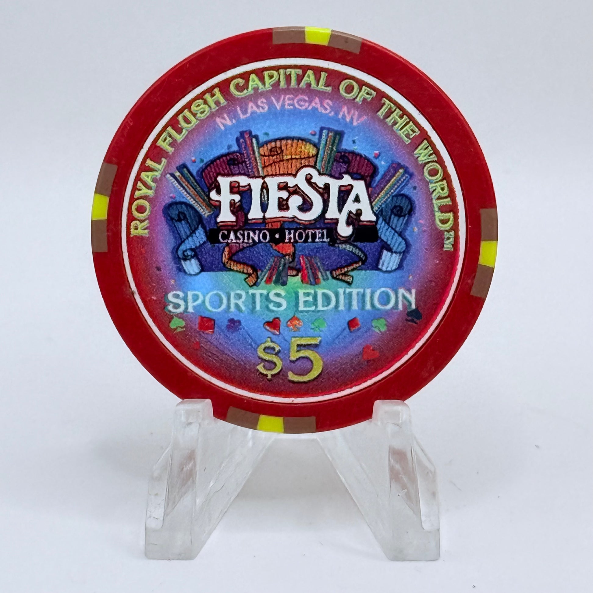 Fiesta Rancho N. Las Vegas Nevada 1997 'Sam Jethroe' Series 4 LE $5 Casino Chip N9643