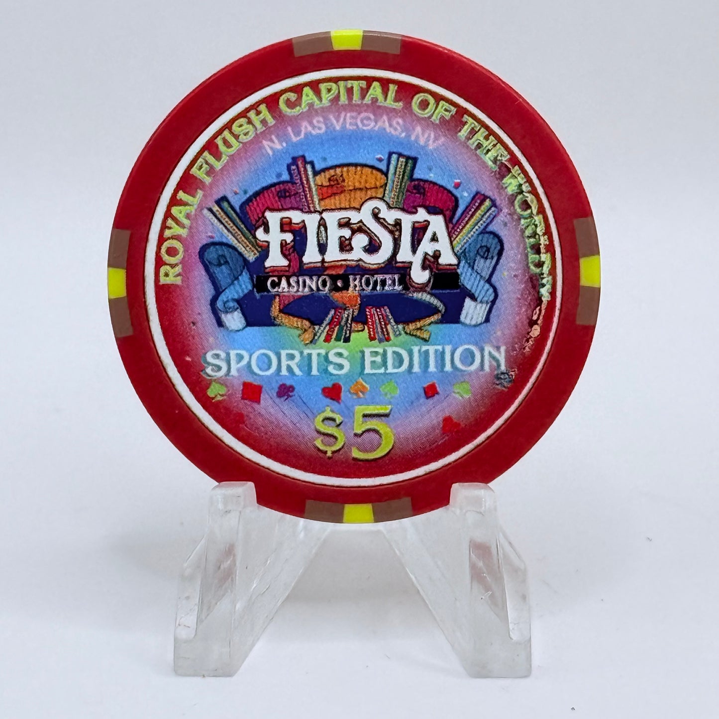 Fiesta Rancho N. Las Vegas Nevada 1997 'tommy Henrich' Series 4 LE $5 Casino Chip N9645
