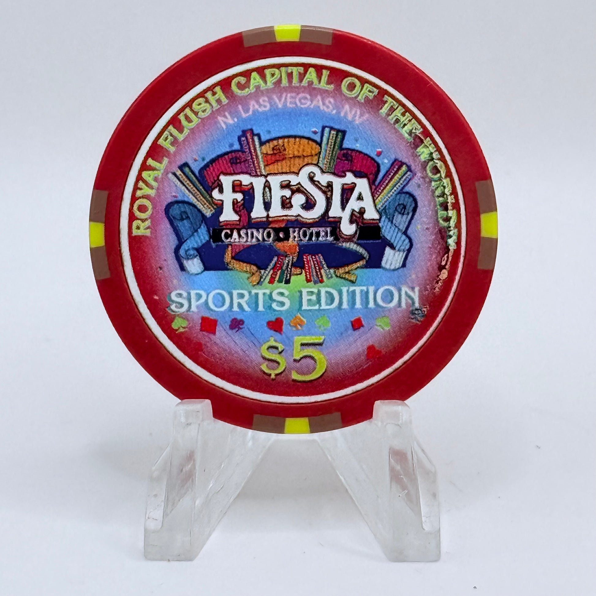 Fiesta Rancho N. Las Vegas Nevada 1997 'tommy Henrich' Series 4 LE $5 Casino Chip N9645