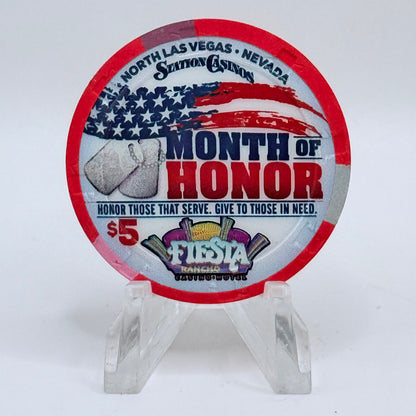 Fiesta Rancho N. Las Vegas Nevada 2015 'Month of Honor' LE $5 Casino Chip