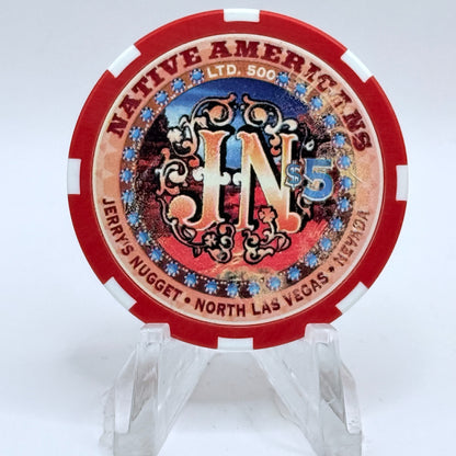 Jerry's Nugget N. Las Vegas Nevada 1999 'Sitting Bull' LE $5 Casino Chip V5127