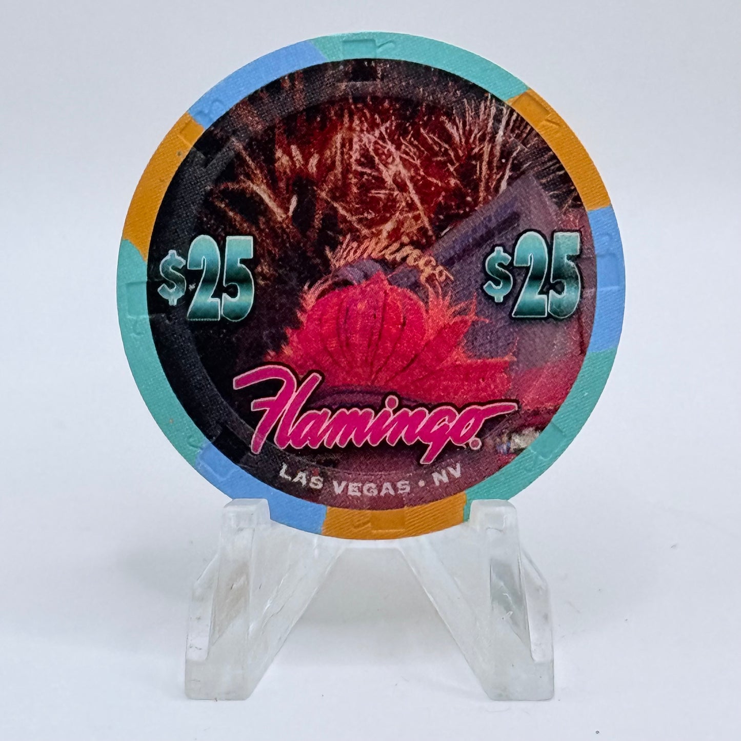 Flamingo Hotel & Casino Las Vegas Nevada 2007 'Happy New Year' LE $25 Casino Chip E5836