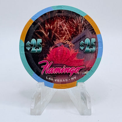 Flamingo Hotel & Casino Las Vegas Nevada 2007 'Happy New Year' LE $25 Casino Chip E5836