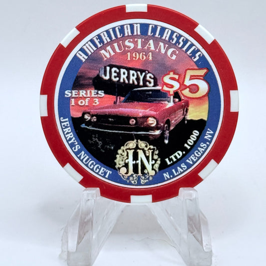 Jerry's Nugget N. Las Vegas Nevada 1998 'Ford Mustang' LE $5 Casino Chip V1207