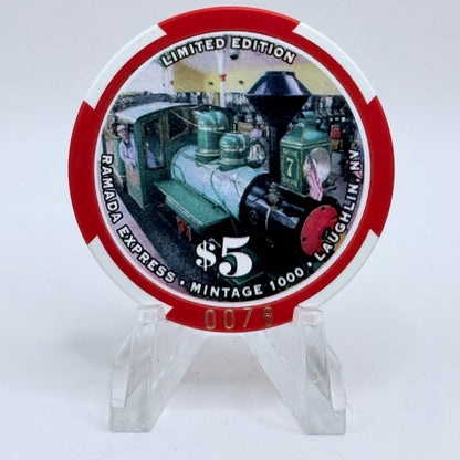 Ramada Express Laughlin Nevada 2002 'International Rally' LE $5 Casino Chip E2198