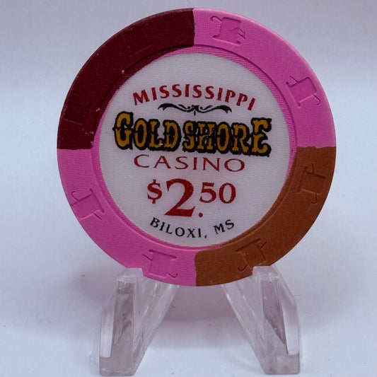 Gold Shore Biloxi Mississippi 1994 $2.50 Casino Chip