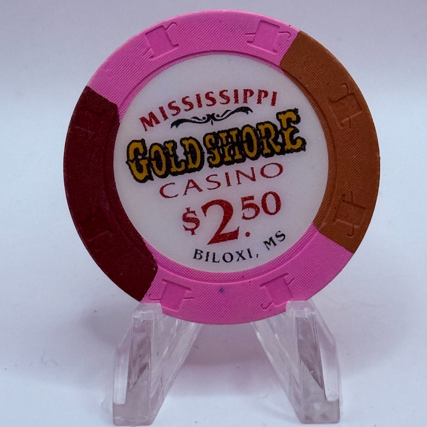 Gold Shore Biloxi Mississippi 1994 $2.50 Casino Chip