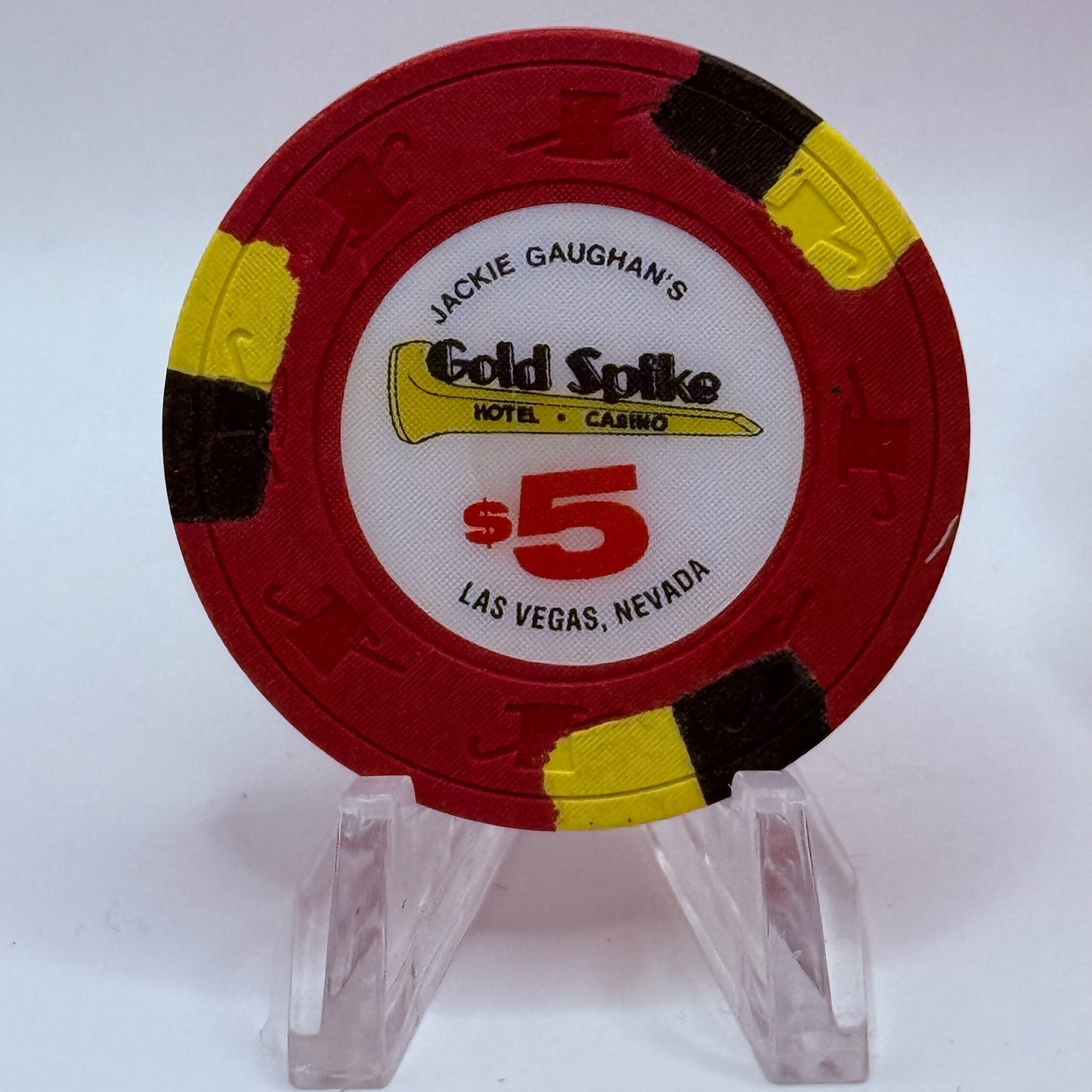 Gold Spike Las Vegas Nevada 1997 $5 Casino Chip N9807