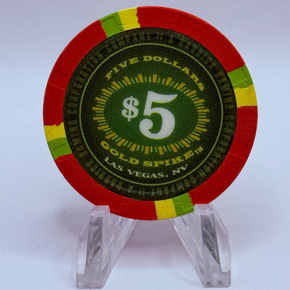 Gold Spike Las Vegas Nevada 2004 $5 Casino Chip E3100