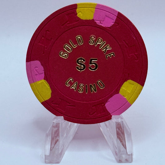 Gold Spike Las Vegas Nevada 1981 $5 Casino Chip N2556