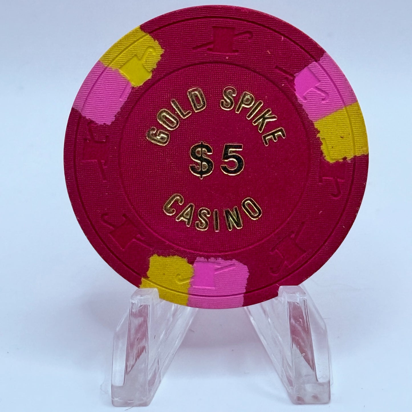 Gold Spike Las Vegas Nevada 1981 $5 Casino Chip N2556