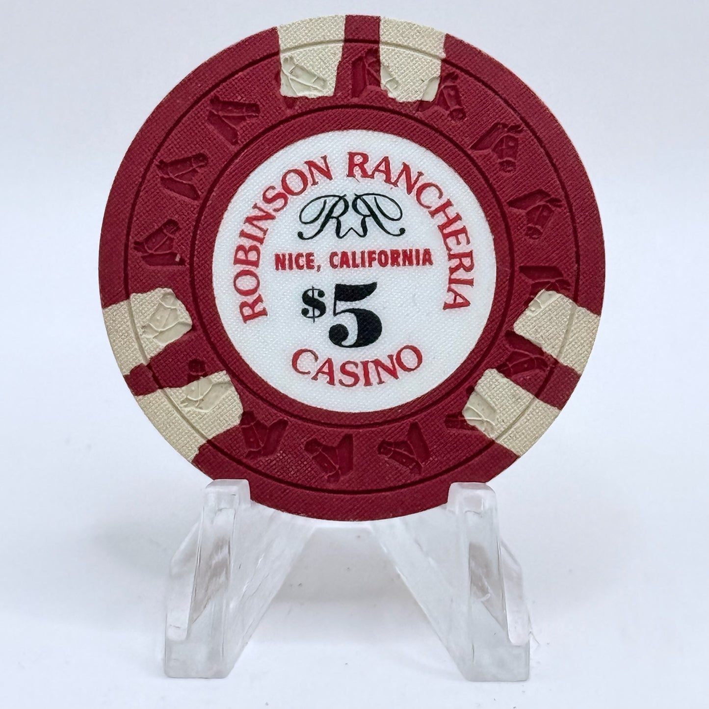 Robinson Rancheria Casino Nice California $5 Casino Chip