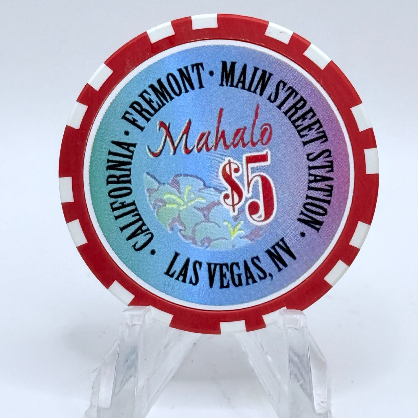 Main Street Station Las Vegas Nevada 1996 'Mahalo Nui Loa' LE $5 Casino Chip N8724