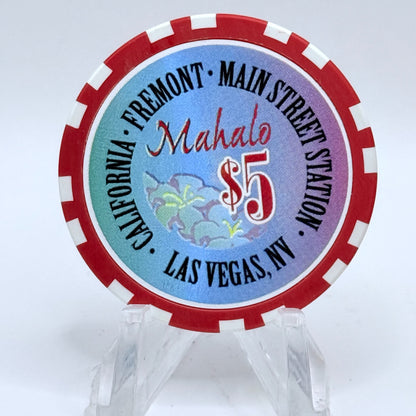 Main Street Station Las Vegas Nevada 1996 'Mahalo Nui Loa' LE $5 Casino Chip N8724