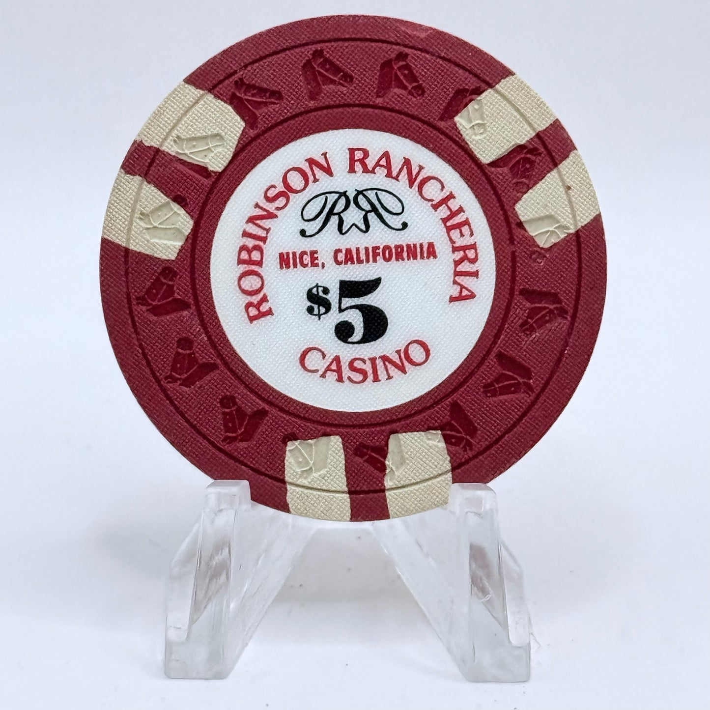 Robinson Rancheria Casino Nice California $5 Casino Chip