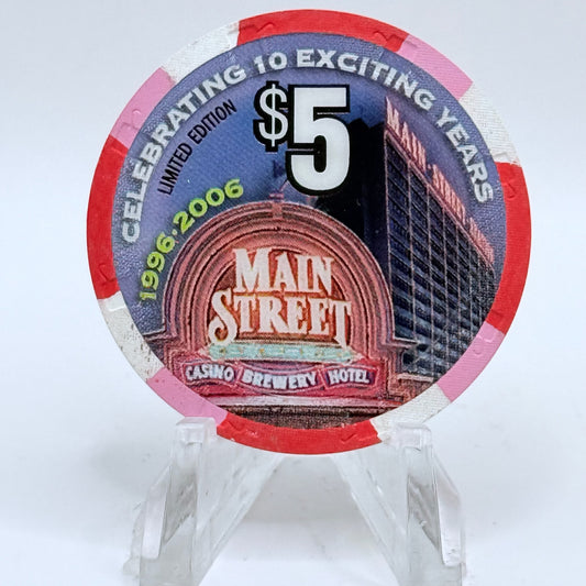 Main Street Station Las Vegas Nevada 2006 LE $5 Casino Chip E5741