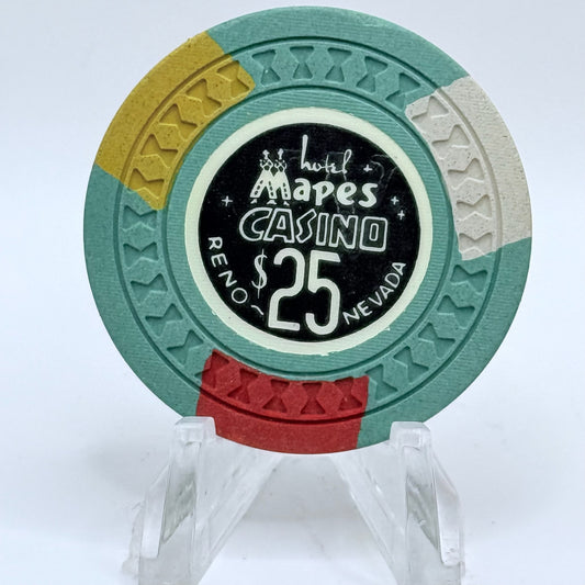 Mapes Hotel Casino Reno Nevada 1950s $25 Casino Chip N5228