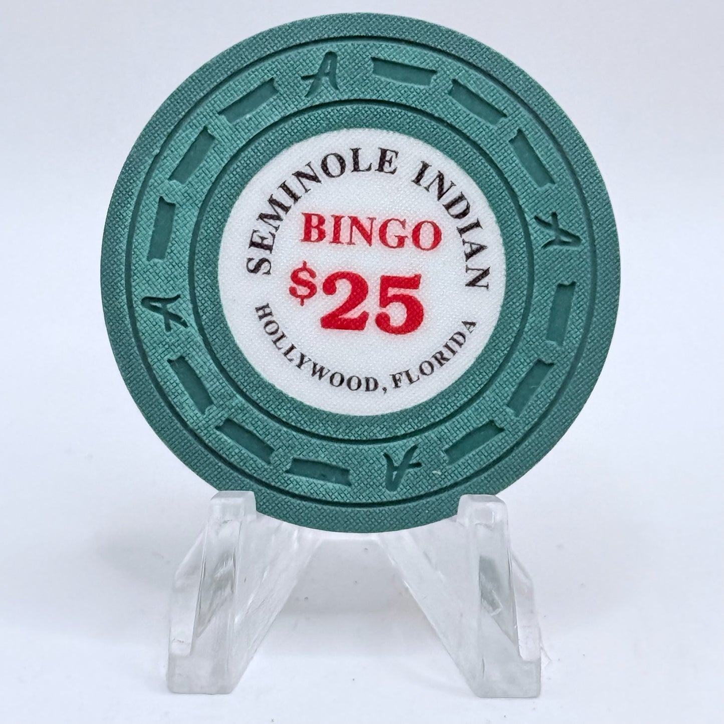 Seminole Indian Bingo Hollywood Florida $25 Casino Chip