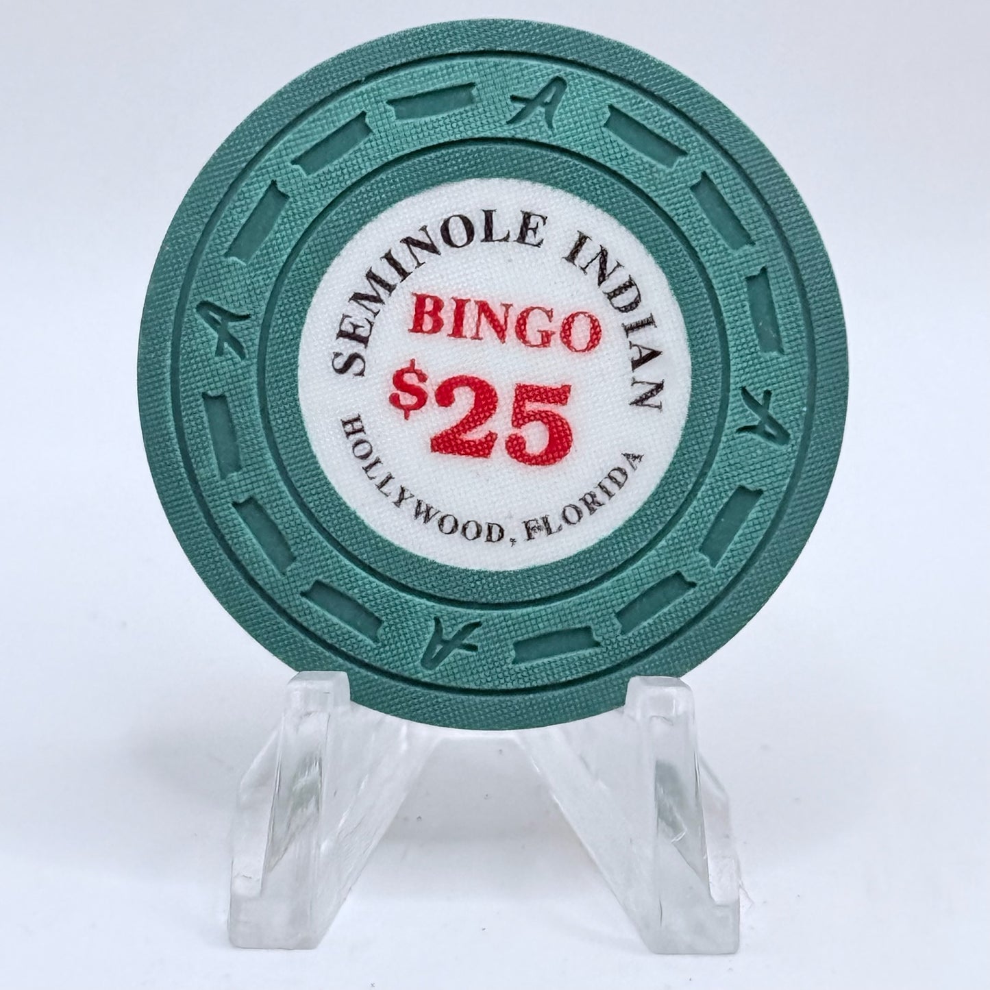 Seminole Indian Bingo Hollywood Florida $25 Casino Chip