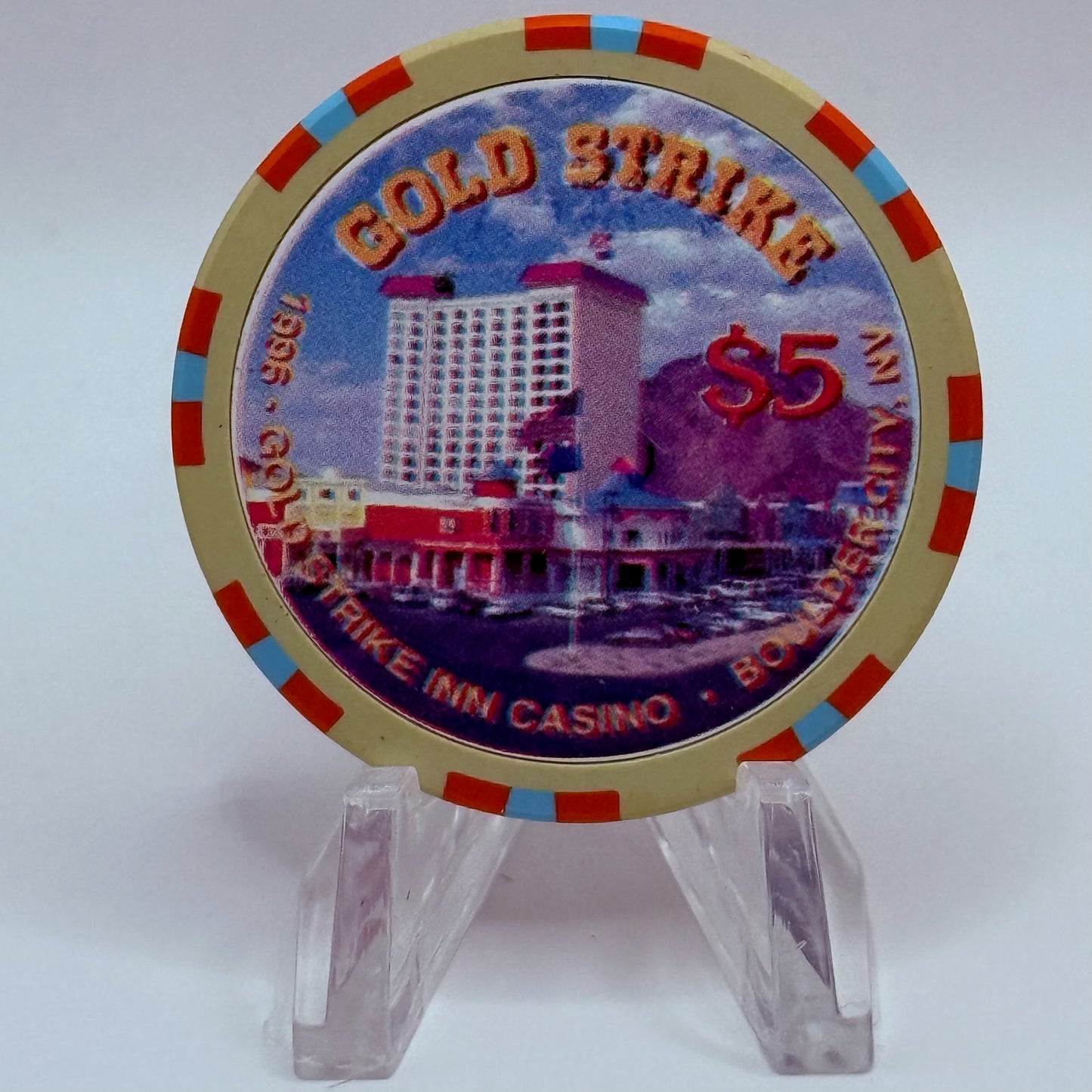 Gold Strike Inn Boulder City Nevada 1995 LE $5 Casino Chip N0434