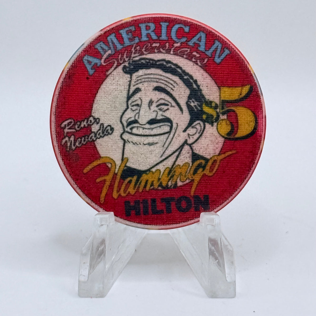 Flamingo Hilton Reno Nevada 1994 'American Superstar, Sammy Davis Jr.' LE $5 Casino Chip N0653