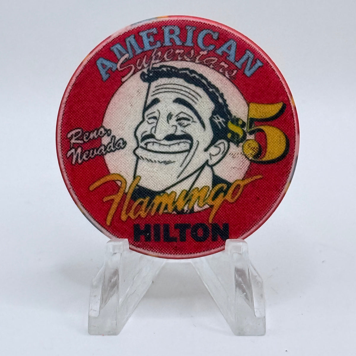 Flamingo Hilton Reno Nevada 1994 'American Superstar, Sammy Davis Jr.' LE $5 Casino Chip N0653