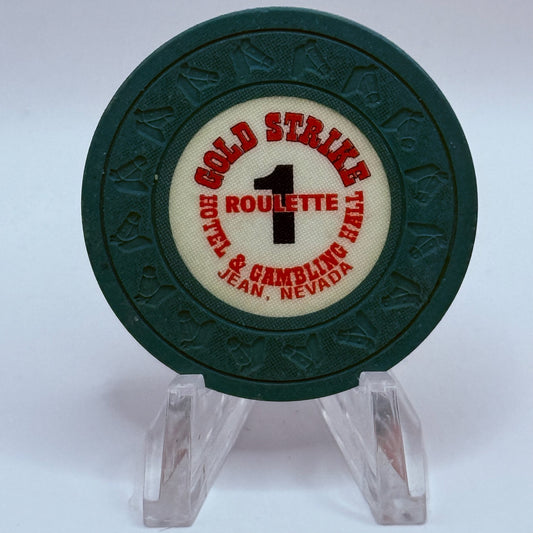 Gold Strike Hotel & Gambling Hall Jean Nevada Series 201 Roulette Green Casino Chip
