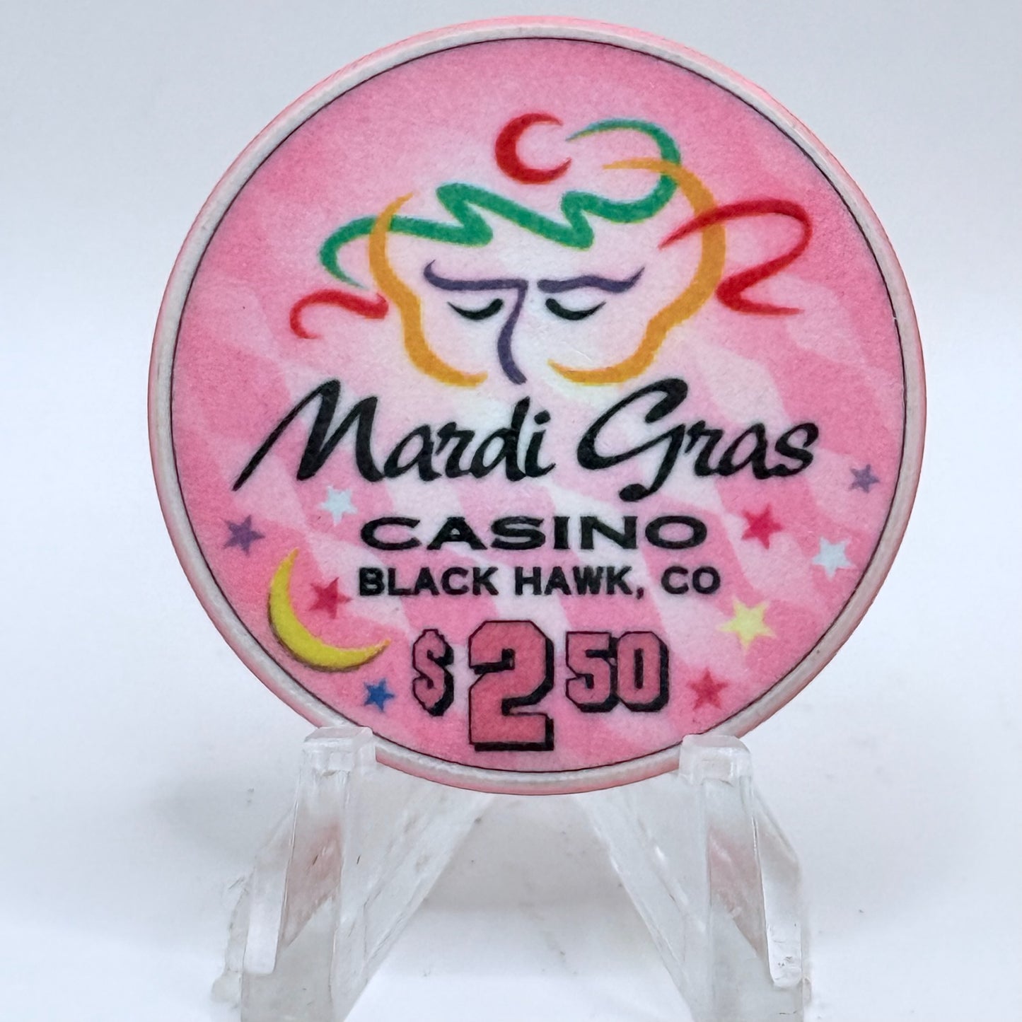 Mardi Gras Casino Black Hawk Colorado 2000 $2.50 Casino Chip