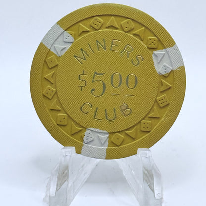 Miner's Club Gerlach Nevada 1946 $5 Casino Chip E1537