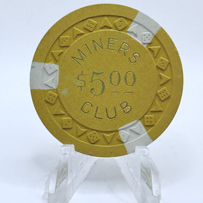 Miner's Club Gerlach Nevada 1946 $5 Casino Chip E1537