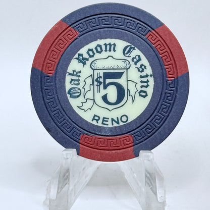 Oak Room Casino Reno Nevada 1963 LE $5 Casino Chip N6906