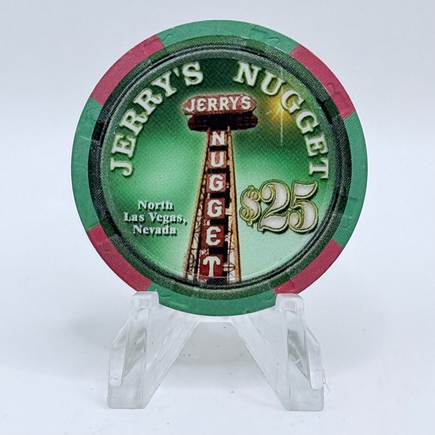 Jerry's Nugget N. Las Vegas Nevada 2002 $25 Casino Chip E9711
