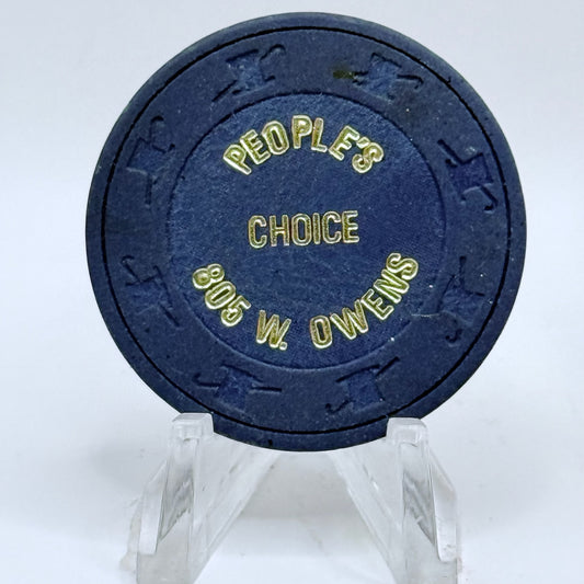The Peoples Choice Las Vegas Nevada 1980 $1 Casino Chip V1287