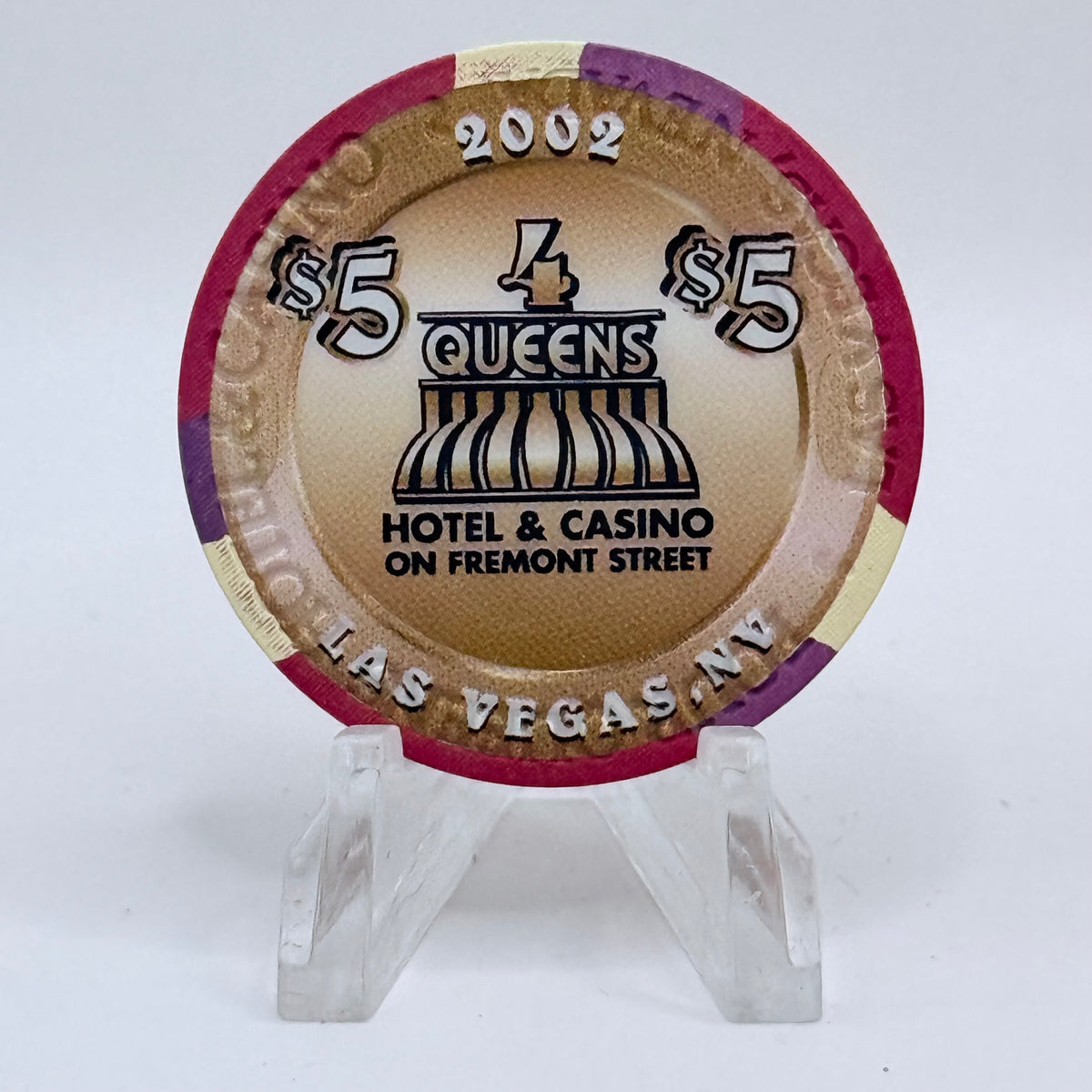 Four Queens Las Vegas Nevada 2002 'Ford Thunderbird' LE $5 Casino Chip E0519