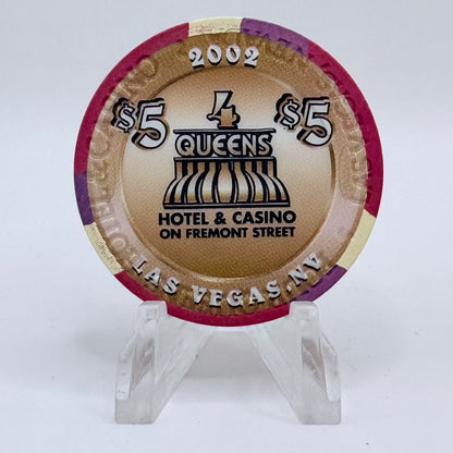 Four Queens Las Vegas Nevada 2002 'Ford Thunderbird' LE $5 Casino Chip E0519