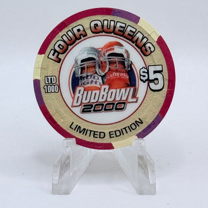 Four Queens Las Vegas Nevada 2000 'Bud Bowl' LE $5 Casino Chip V4209