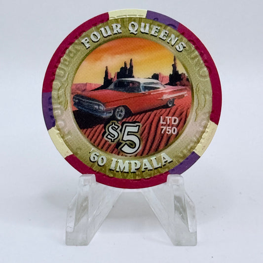 Four Queens Las Vegas Nevada 2001 '1960 Impala' LE $5 Casino Chip V8534